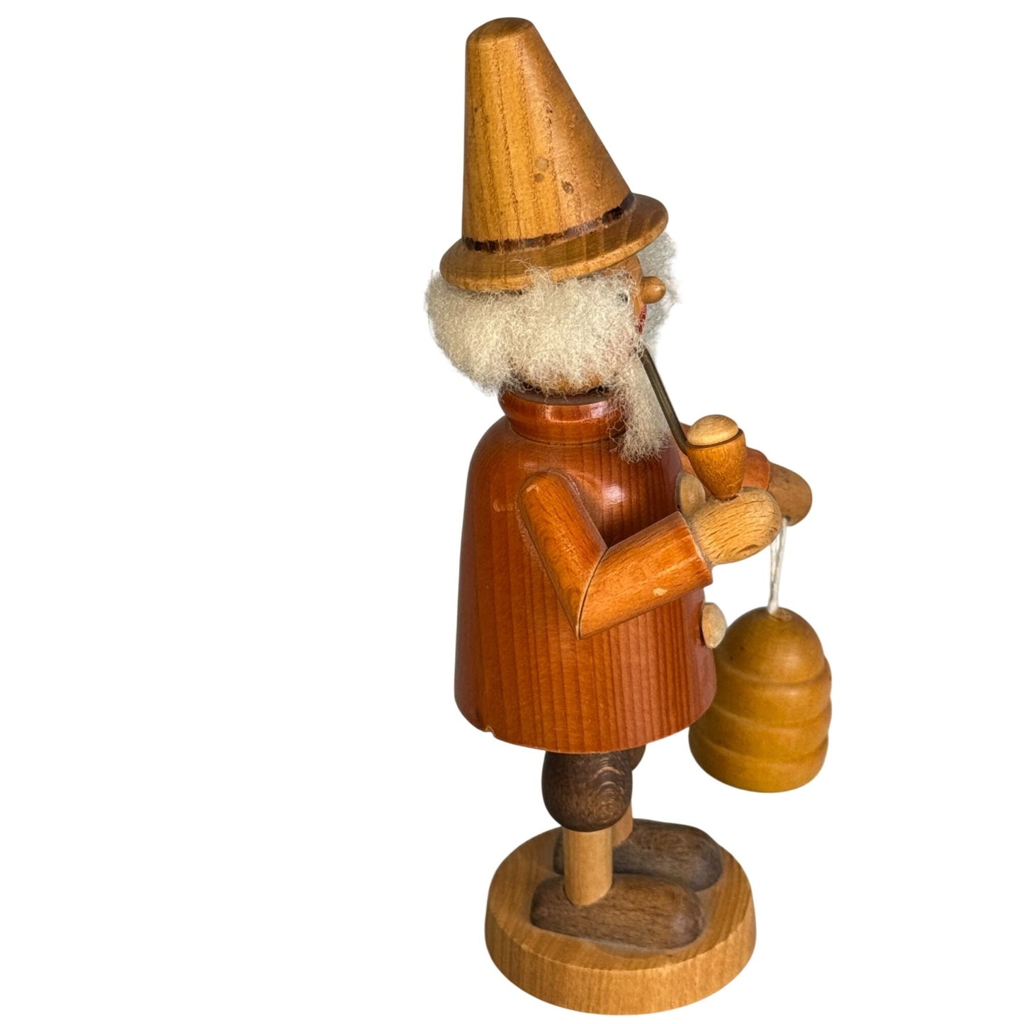 GDR Era German Erzgebirge Smoker Beekeeper Seiffener Volkskunst 7 1/2"