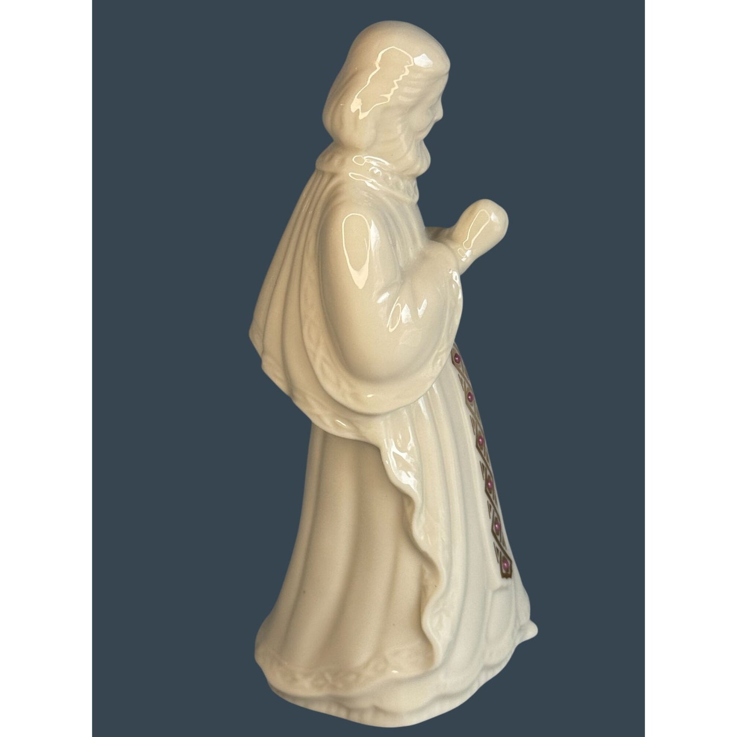 Lenox China Jewels Joseph Standing Nativity Figurine Gold Purple Jewels 6 1/2"