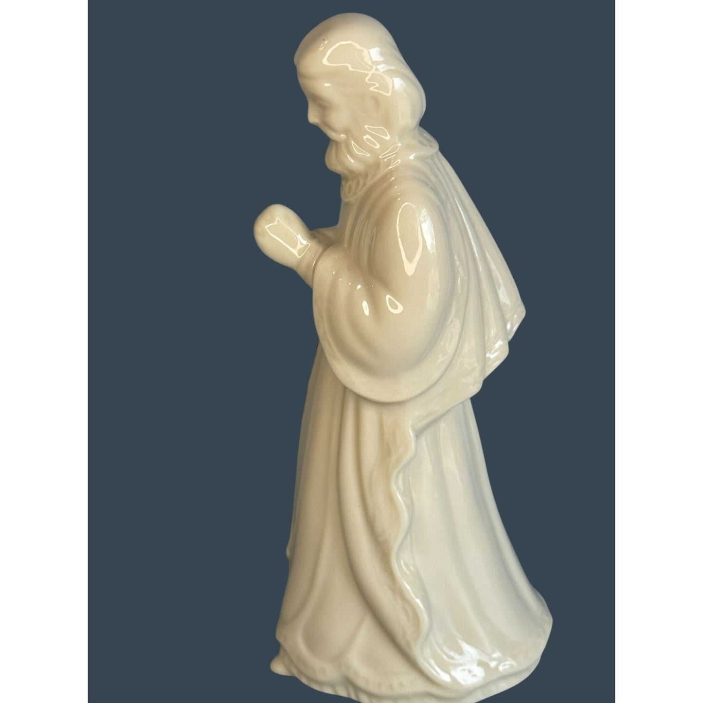 Lenox China Jewels Joseph Standing Nativity Figurine Gold Purple Jewels 6 1/2"