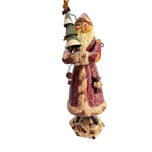 Jiggly Santa Claus Figurine With Articulated Limbs 9.5" Tall By Pacific Rim