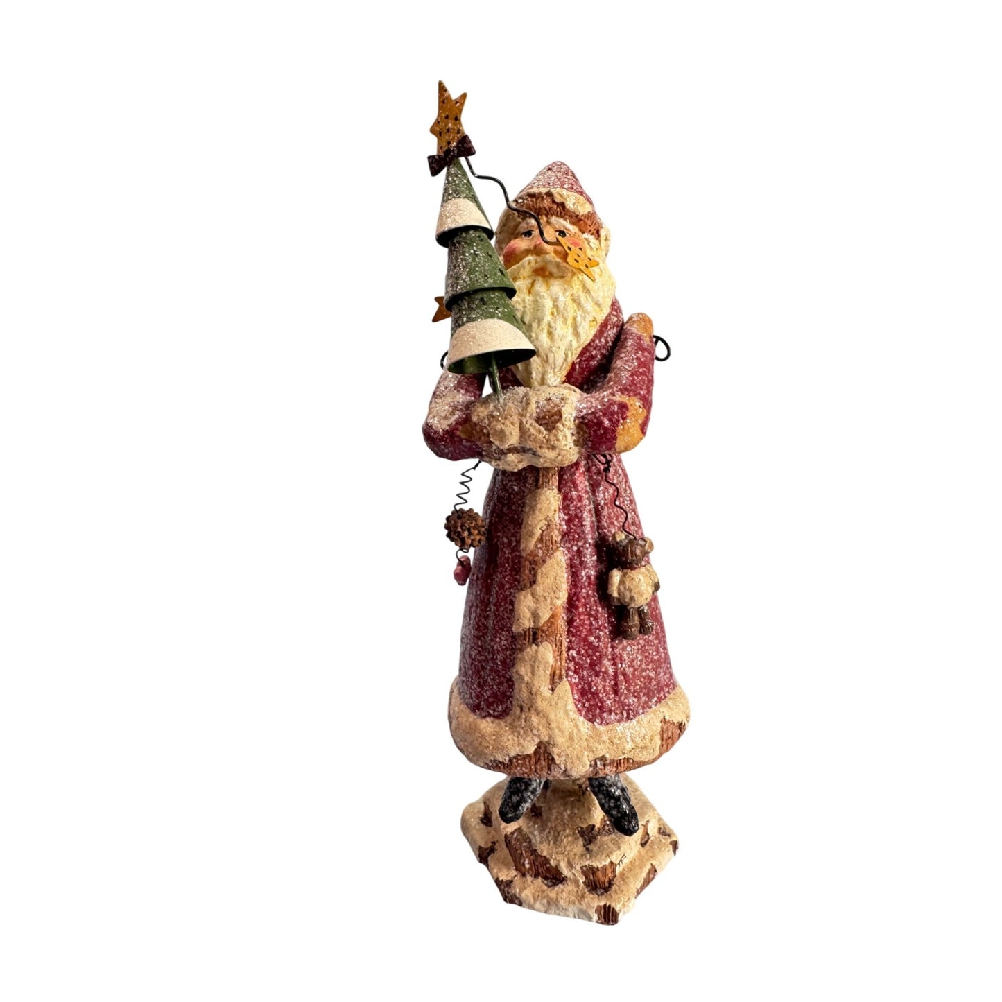 Jiggly Santa Claus Figurine With Articulated Limbs 9.5" Tall By Pacific Rim
