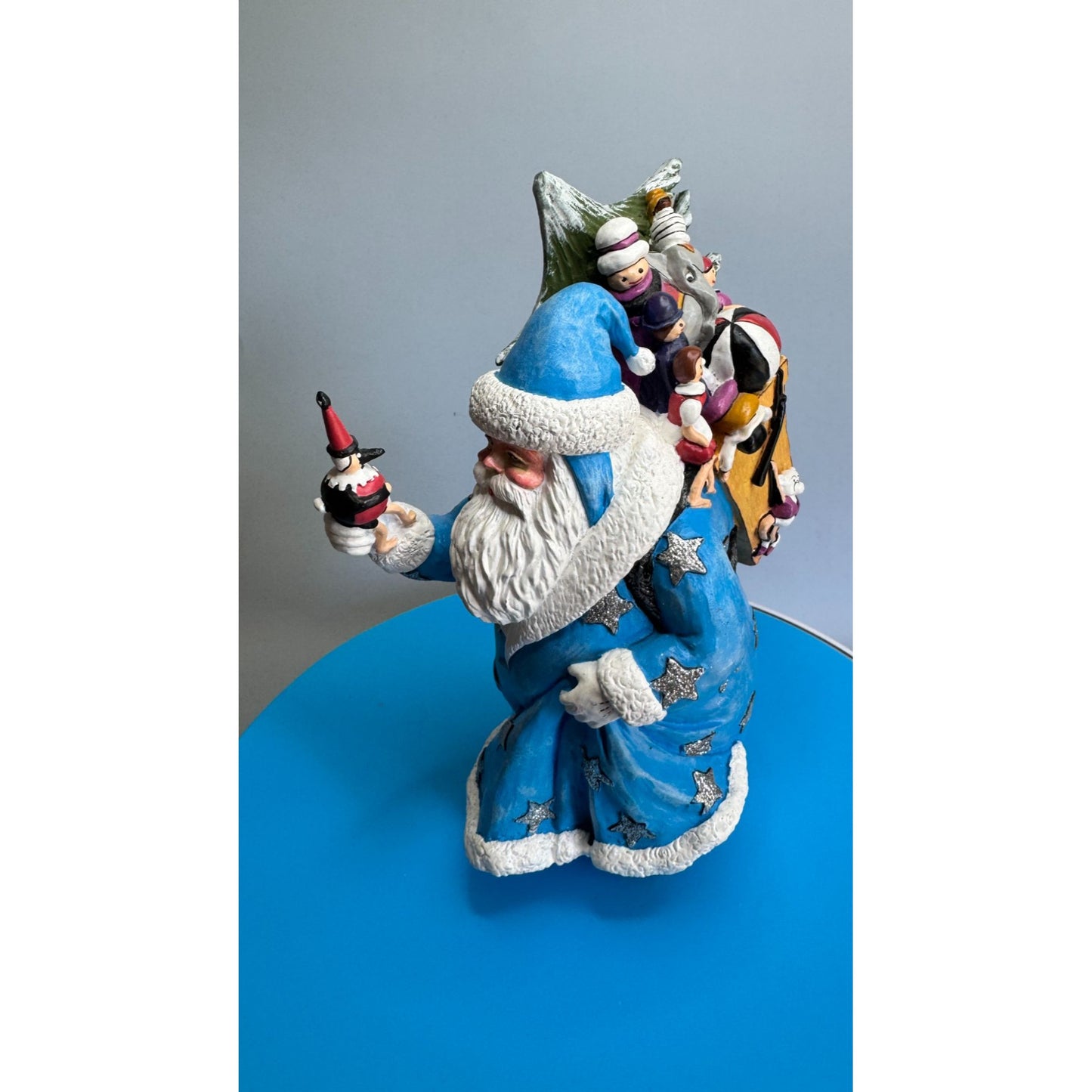 Metropolitan Museum of Art Wizard Santa Father Christmas Figurine Blue Robe