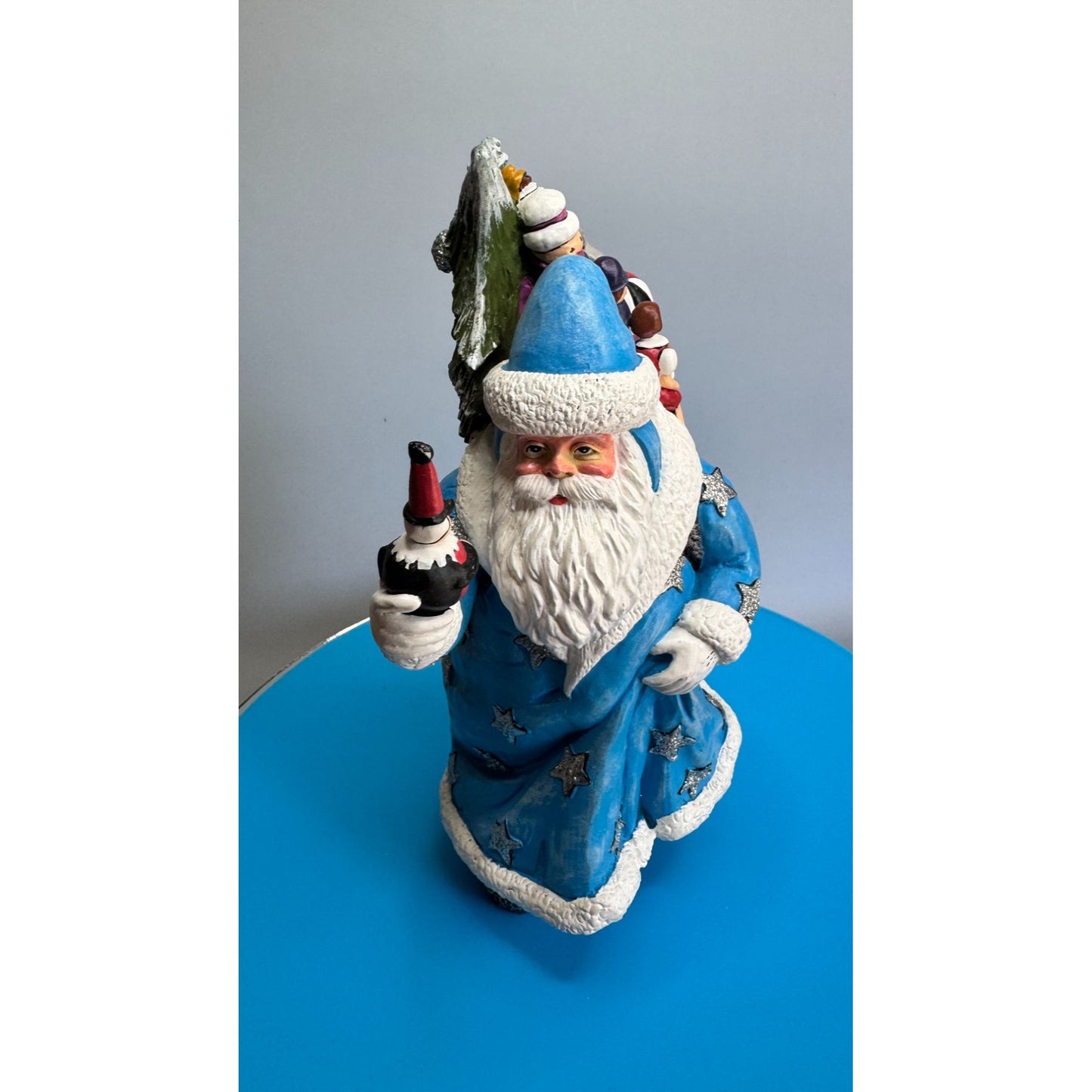 Metropolitan Museum of Art Wizard Santa Father Christmas Figurine Blue Robe