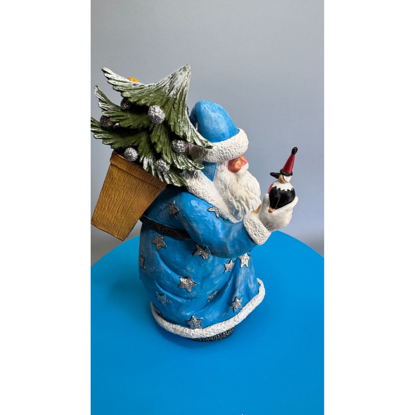 Metropolitan Museum of Art Wizard Santa Father Christmas Figurine Blue Robe