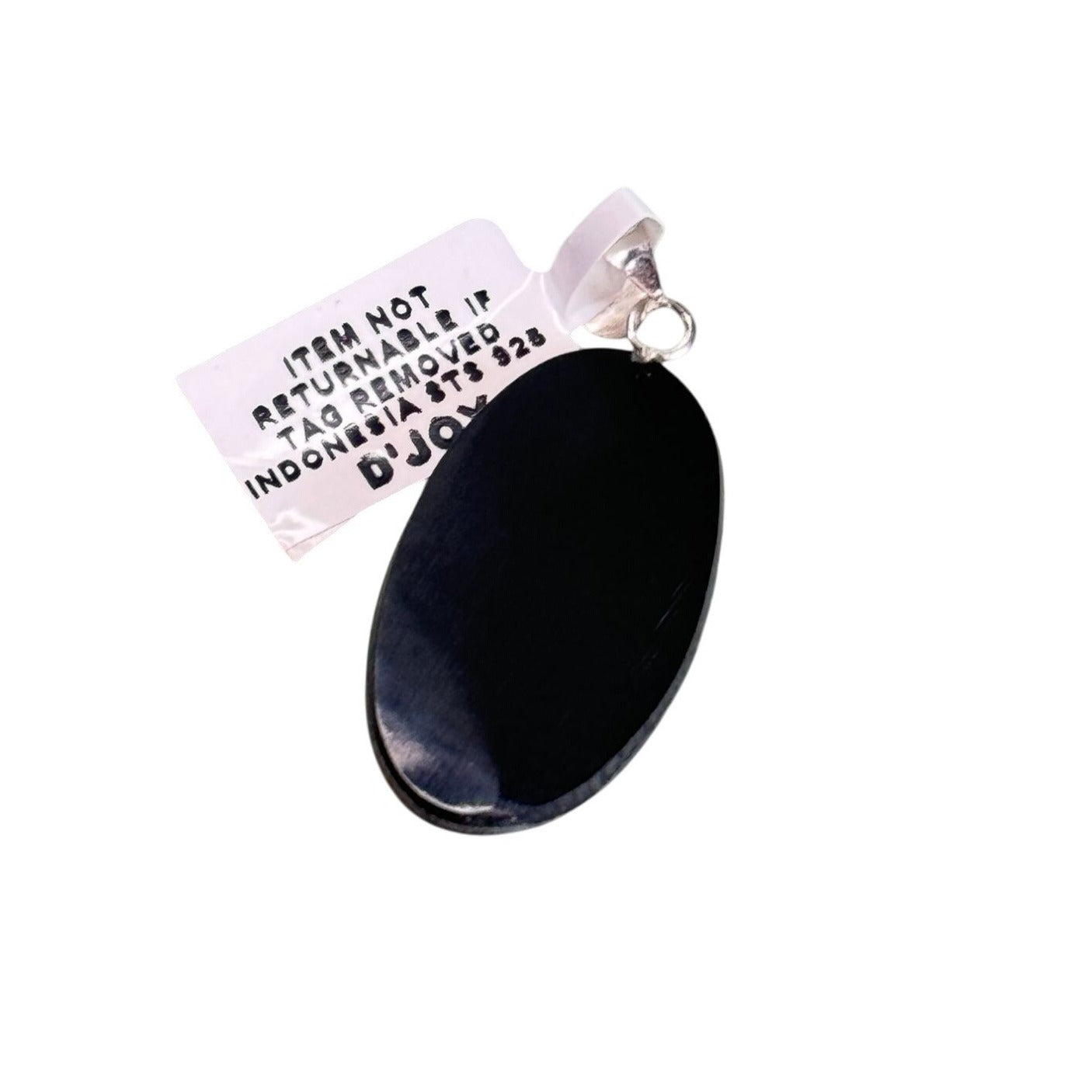 Sterling Silver Oval Abalone Pendant With Floral Accent By DJoy