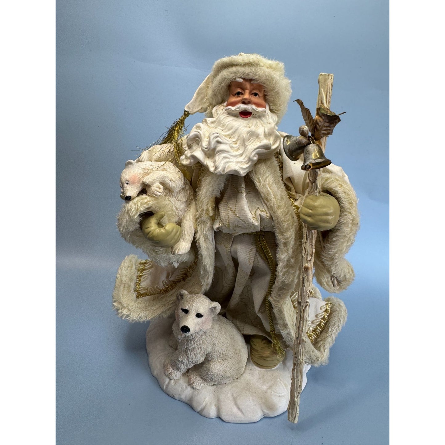 1998 Christmas Fantasy Ltd. Fabriche Santa Figurine With Polar Bears
