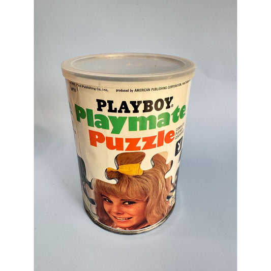 Playboy Playmate Puzzle Cynthia Myers Miss December 110 Complete Tin Vintage Collectible Adult Puzzle