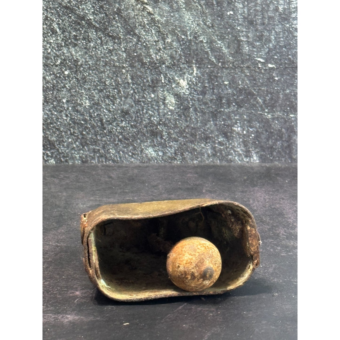 Vintage Rustic Iron Cow Bell With Handle 4"