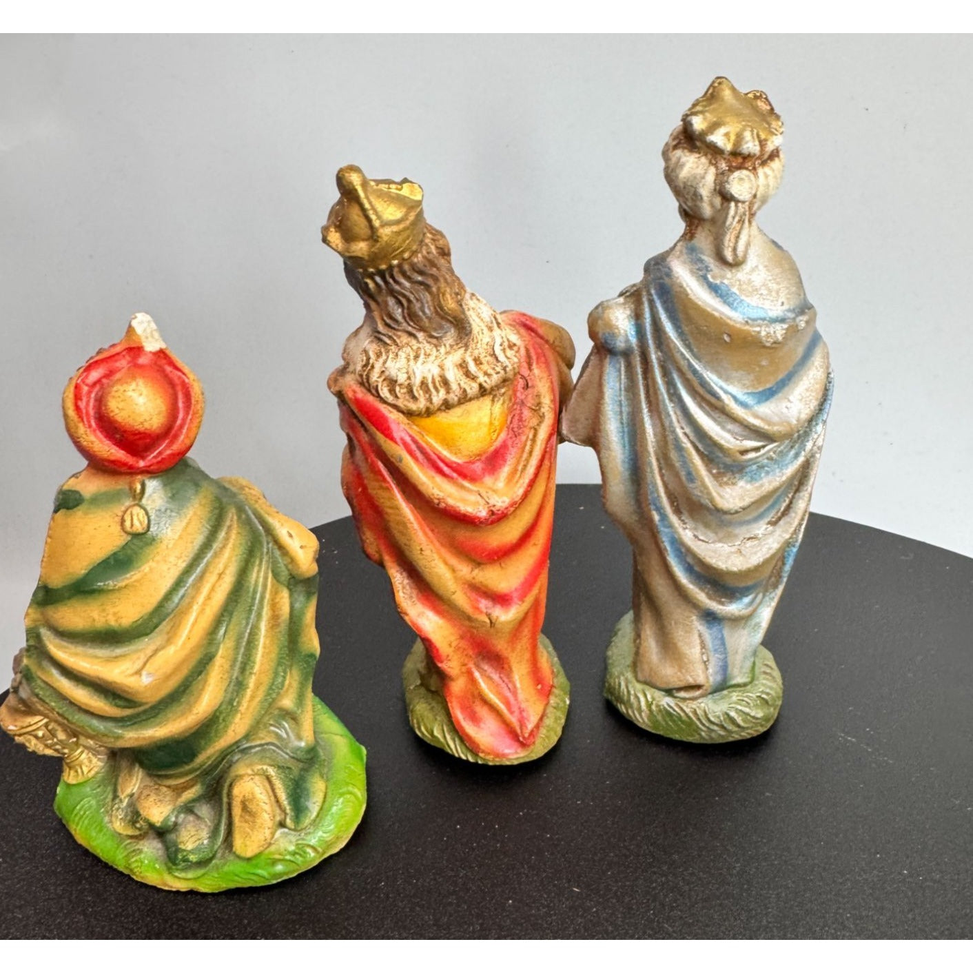 Vintage Italian Nativity Set 12 Pieces Including Creche 4" Scale Italy