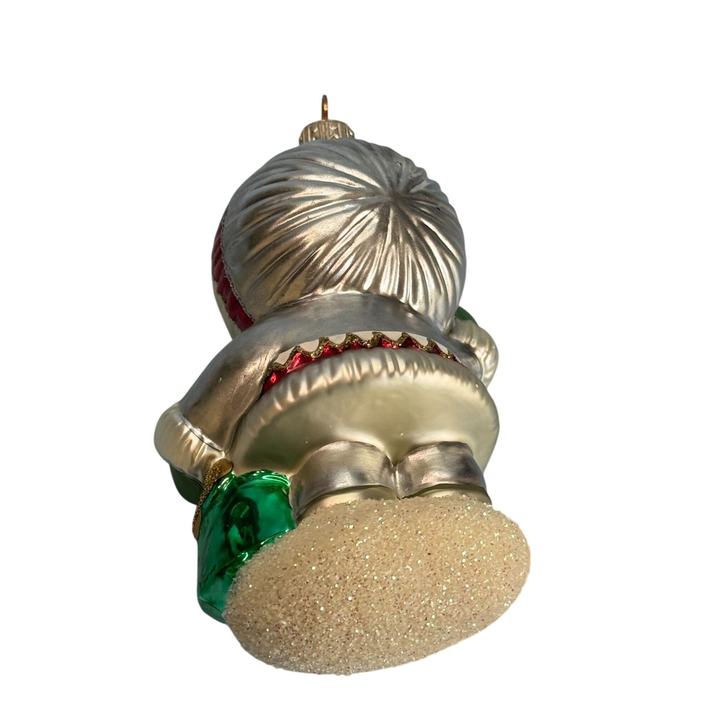 Crown Reflections Blown Glass Frosty Friends Eskimo & Penguin Christmas Ornaments In Keepsake Box