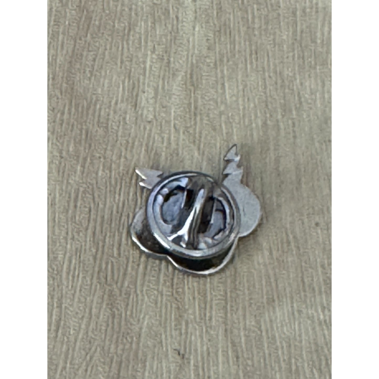 Turquoise Inlay Cloud & Lightning Bolt Silver Lapel Pin