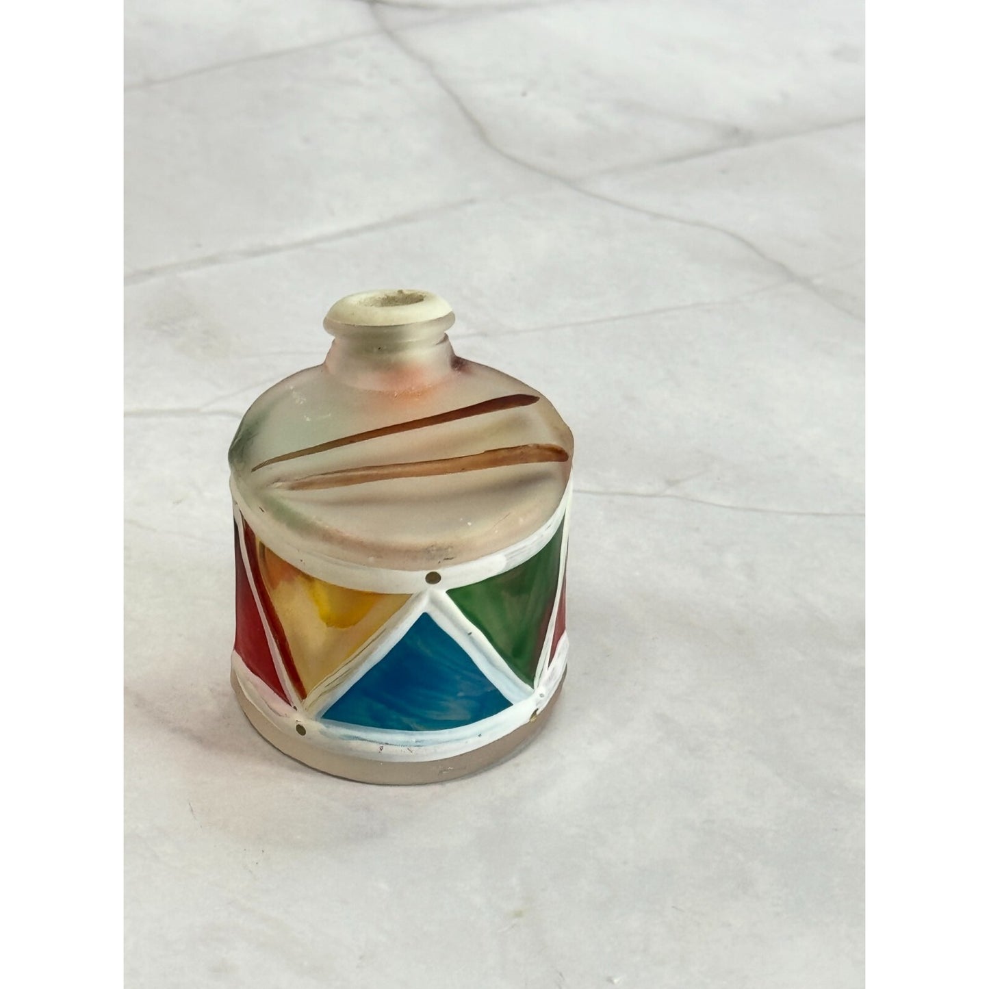 Vintage Old World Christmas Drum Glass Light Cover