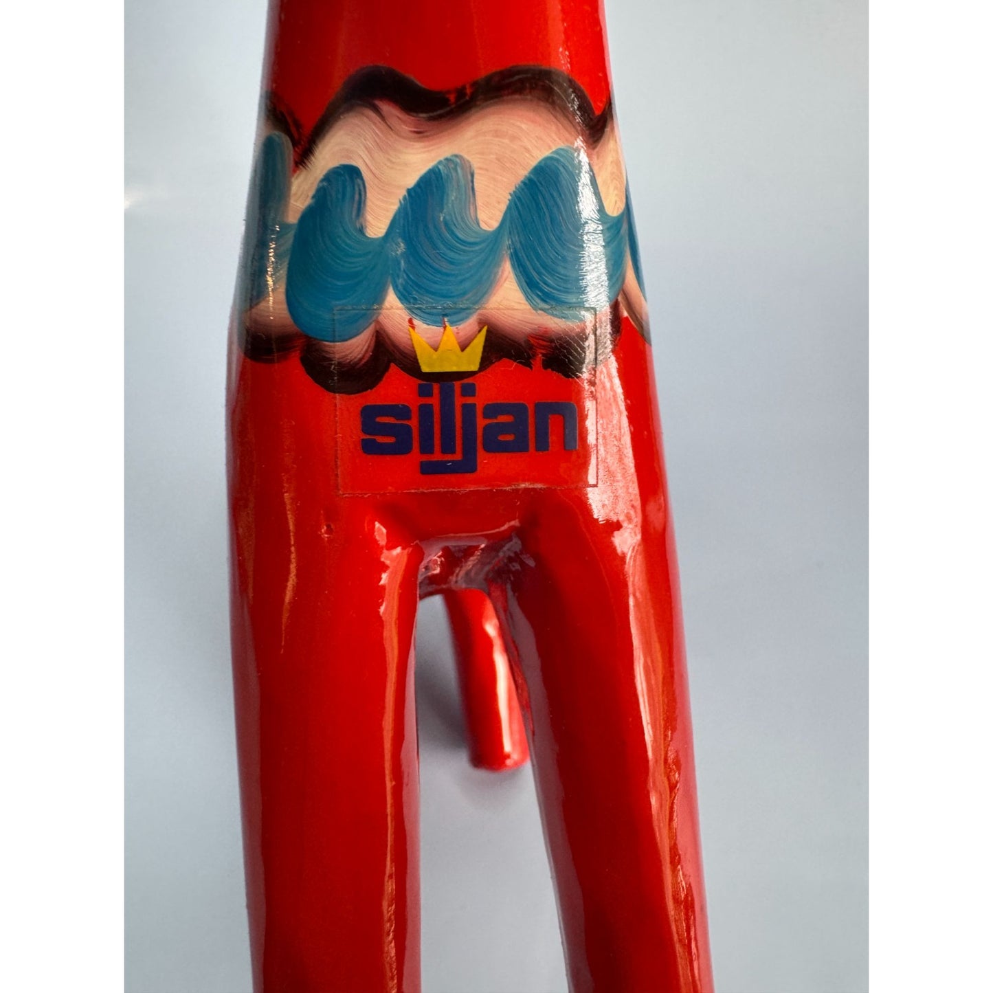 Rare Swedish Red Dala Siljan's Horse By Nils Olsson Hand-Painted Folk Art 7"