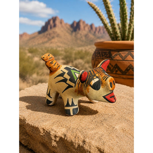 Stephanie Naranjo Santa Clara Pueblo Pig Pottery Figure Signed 3 1/2"