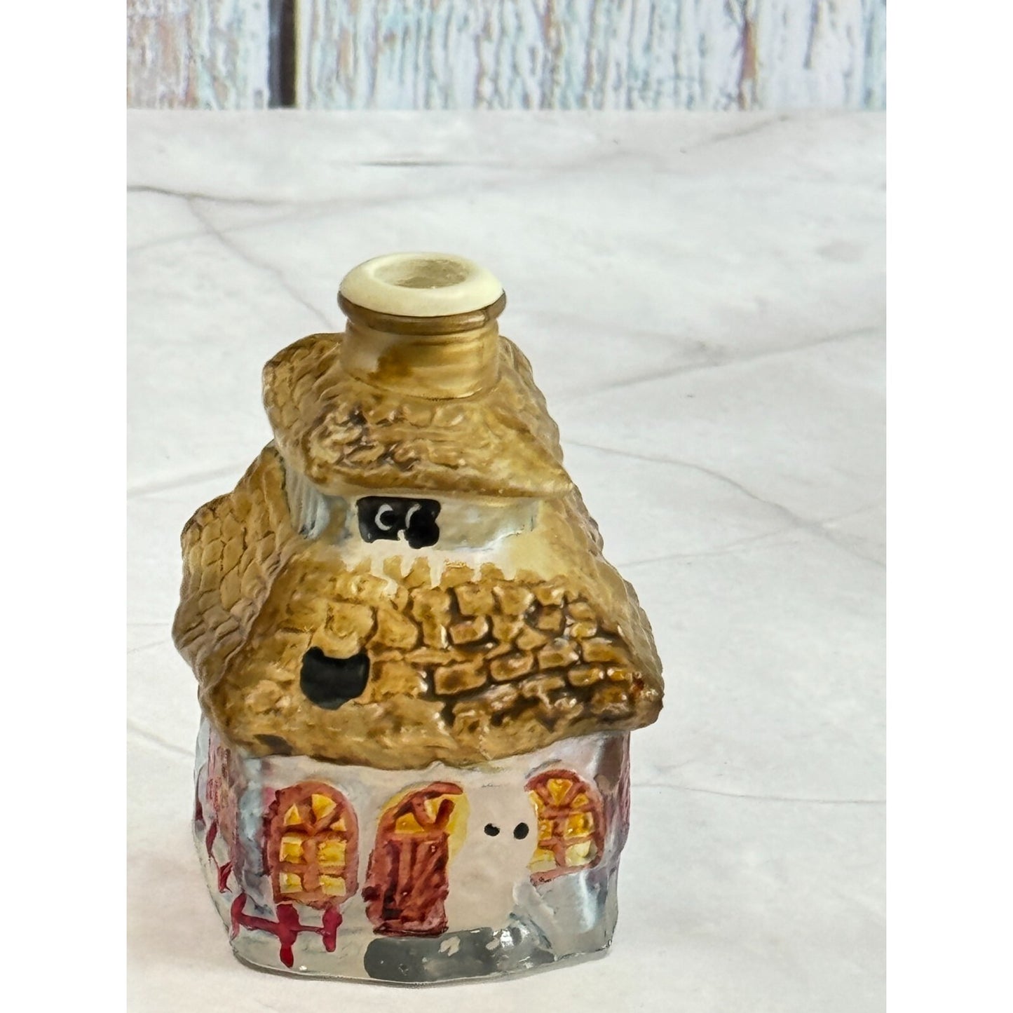 Vintage Old World Christmas Halloween Haunted House Glass Light Cover